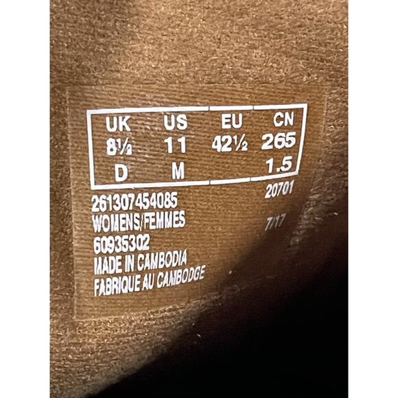 Clarks Womens Addiy Zoie Boot Size 11 Brown Leather Bootie Studded Straps-Zipper - Picture 11 of 11